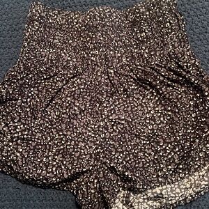 Free People High Waist Black and White Shorts
